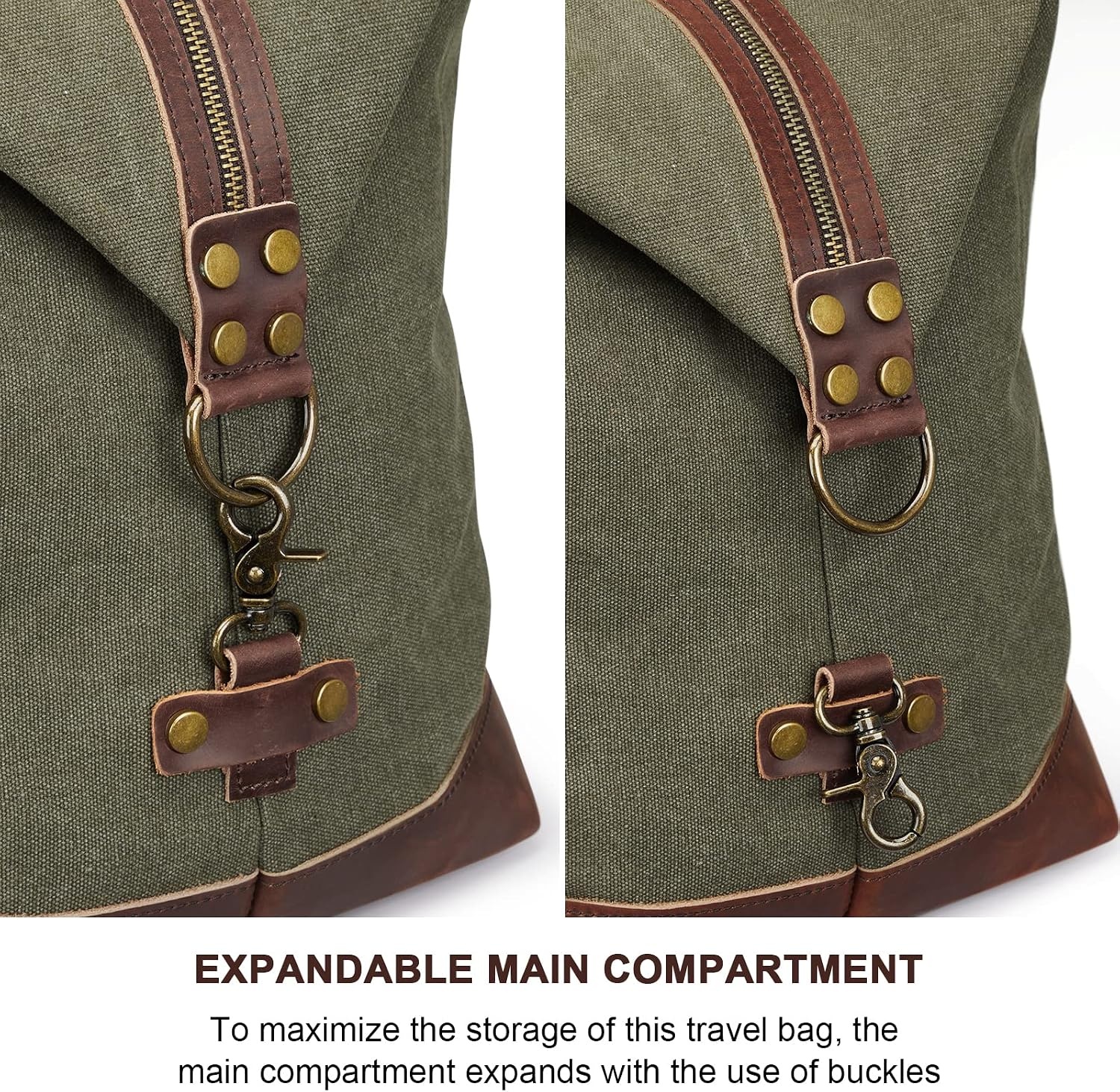 image:imageSZONE Canvas Duffle Bag for Traveling with Camera Insert Bag