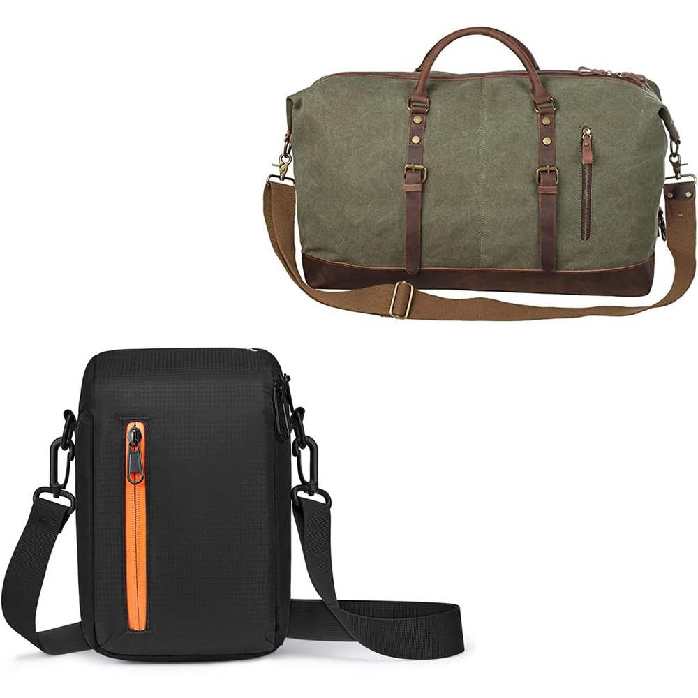 image:imageSZONE Canvas Duffle Bag for Traveling with Camera Insert Bag